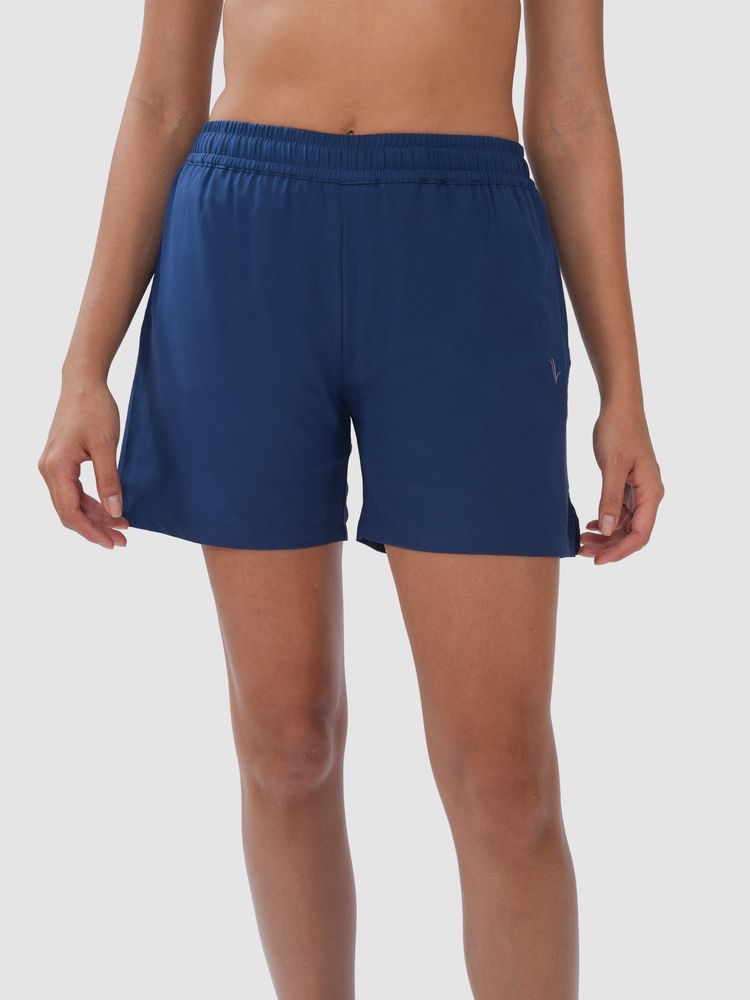 Bonjour Blue Solid Sports Shorts-picture-25