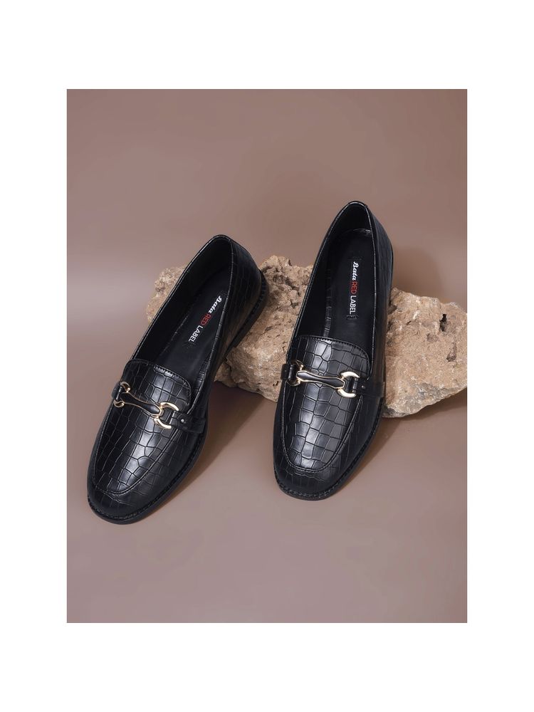 Bata Women Casual Black Loafers-image-23