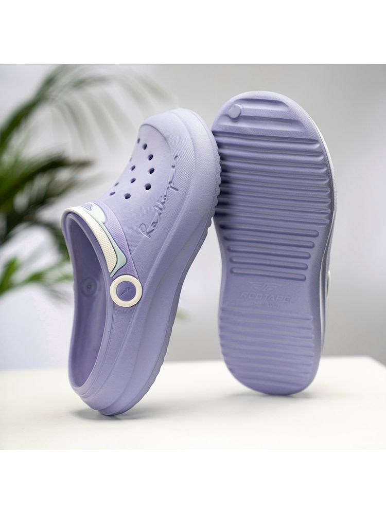 Red Tape Women Textured Pastel Purple Clogs-picture-18