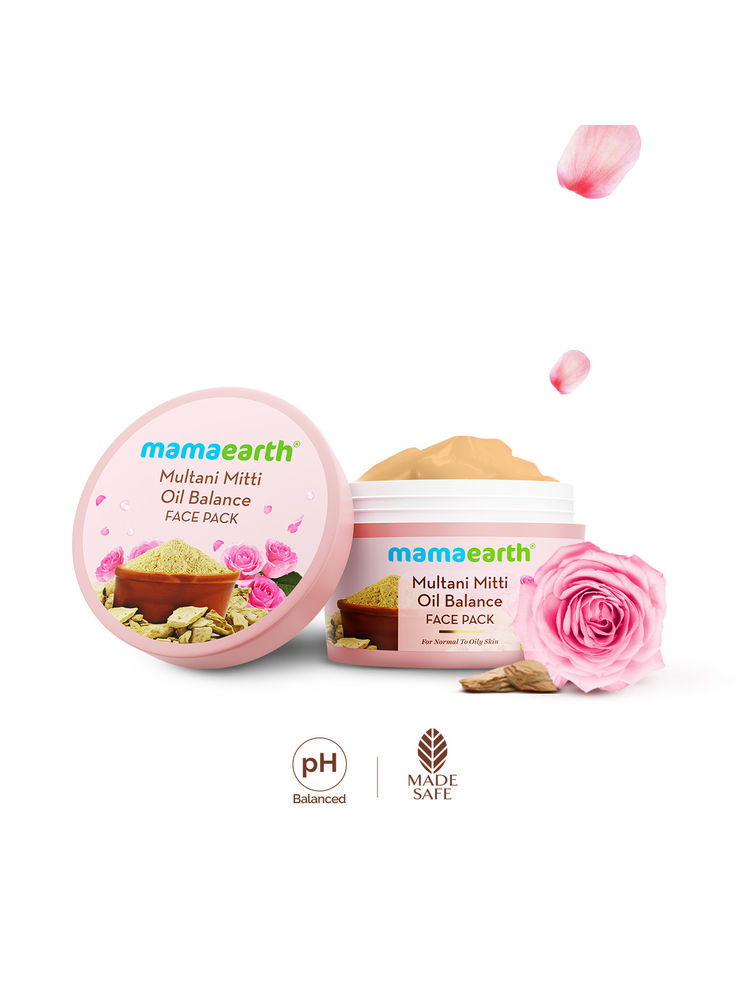 Mamaearth Multani Mitti Oil Balance Face Pack Controls Oil, Minimizes Pores & Gives Radiant Skin