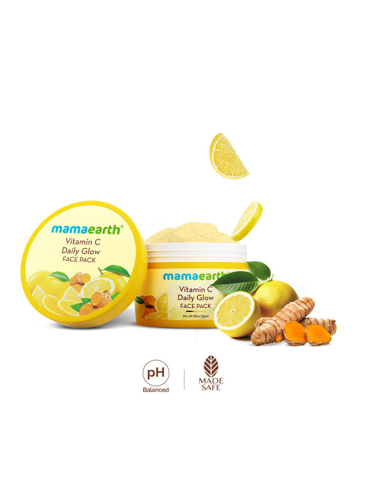 Mamaearth Vitamin C Daily Glow Face Pack for Refreshing, Rejuvenating & Brightening Skin