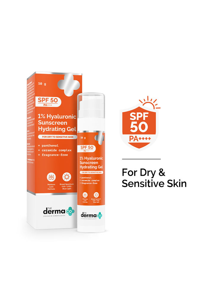 The Derma Co 1% Hyaluronic Sunscreen Hydrating Gel Spf 50 Pa++++ For Dry & Sensitive Skin-image-4
