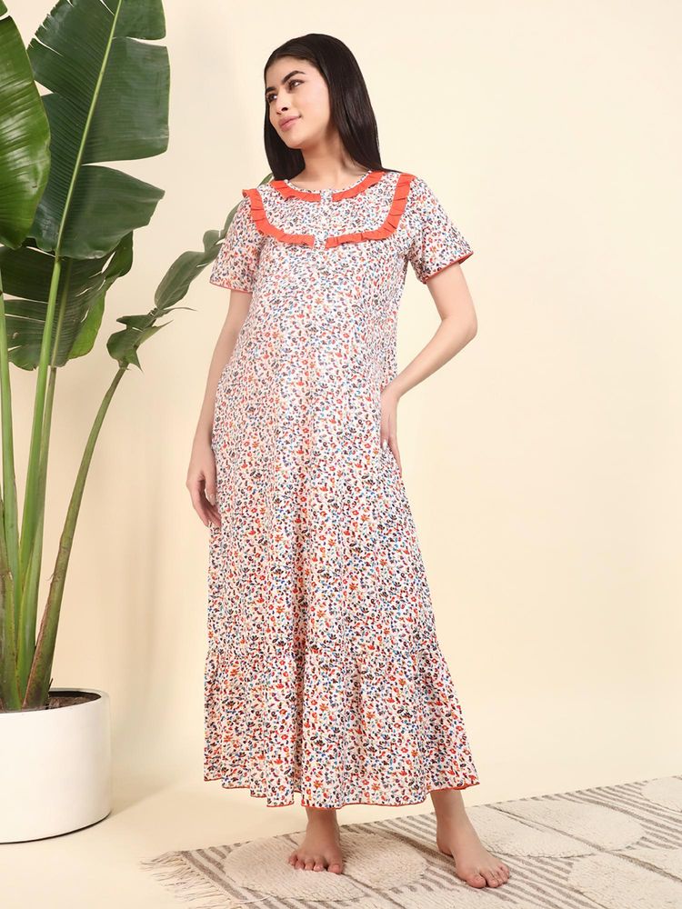 SEPHANI Multi-Color Cotton Printed Nightdress-picture-19