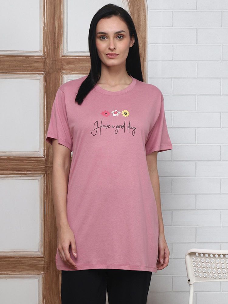 Kanvin Brown Modal Printed T-Shirt-picture-16