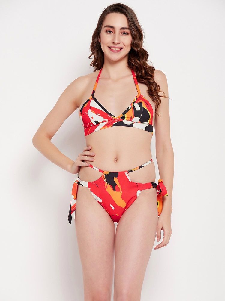 G Heist Multi-Color Polyester Printed Bikini Top With Panty (Pack of 2)-image-15
