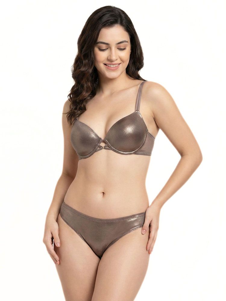 Curwish Brown Microfibre Solid Underwear-image-2
