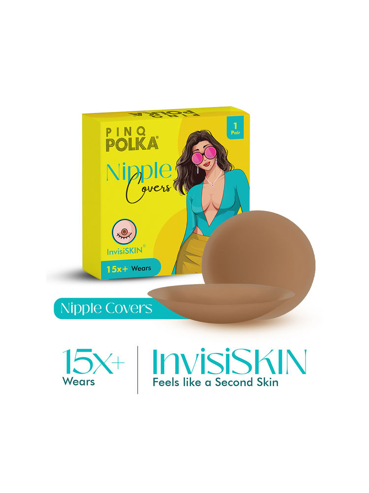 PINQ Polka InvisiSKIN Reusable Nipple Covers Pasties - 8 to 10 cm