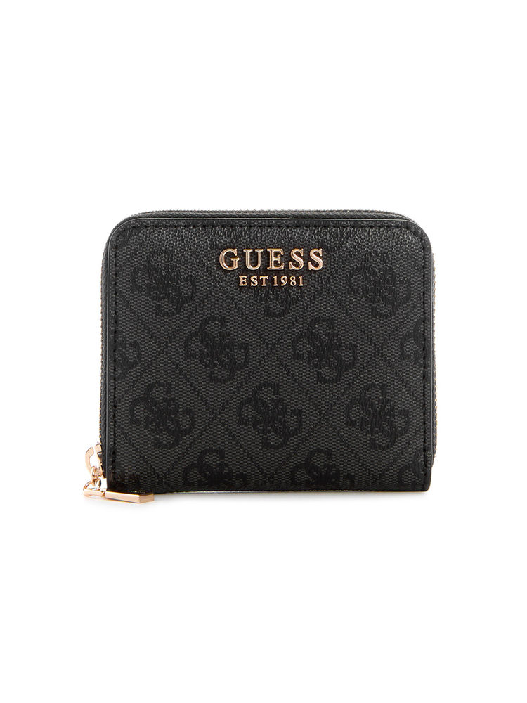 guess fashion Guess Grey Monogram Laurel Small Zip Around Wallet-picture-22