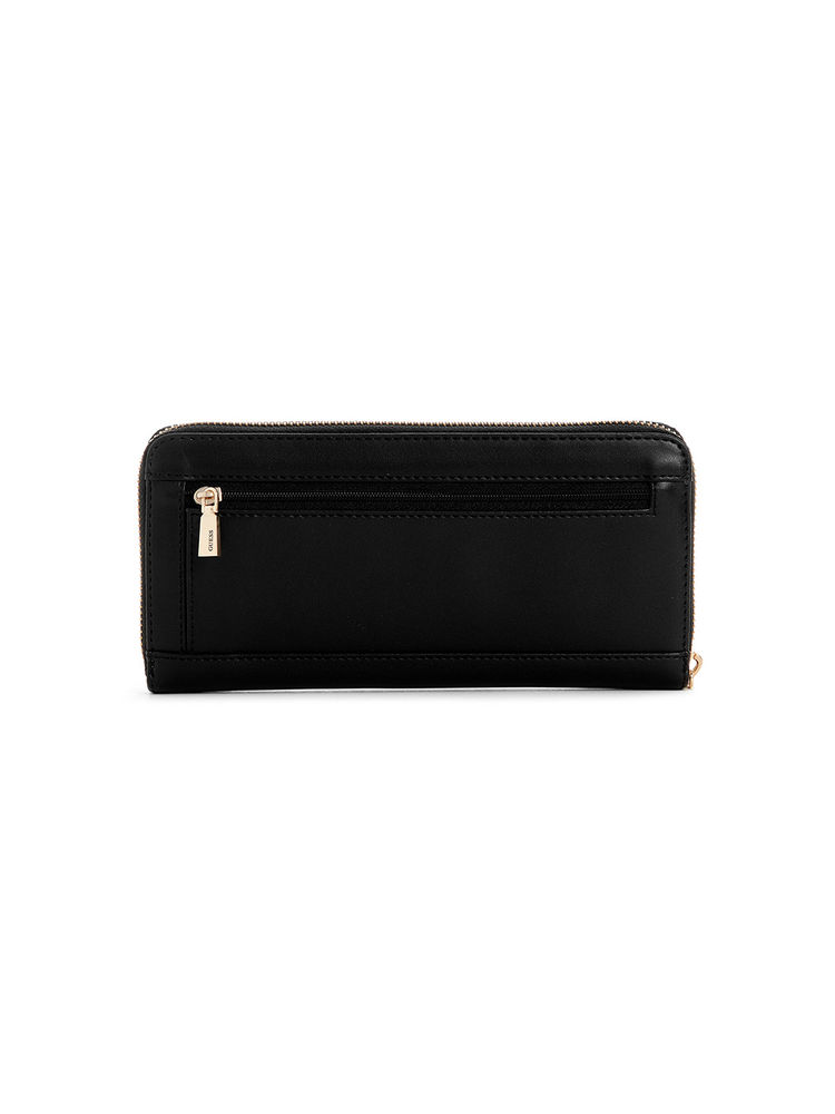guess fashion Guess Black Solid Laurel Large Zip Around Wallet-picture-35
