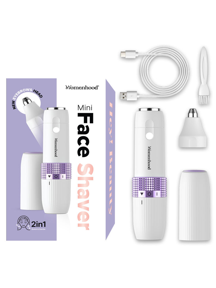 WOMENHOOD Mini Face Shaver Skin Protecting Mesh & Eyebrow Remover Trimmer-image-45