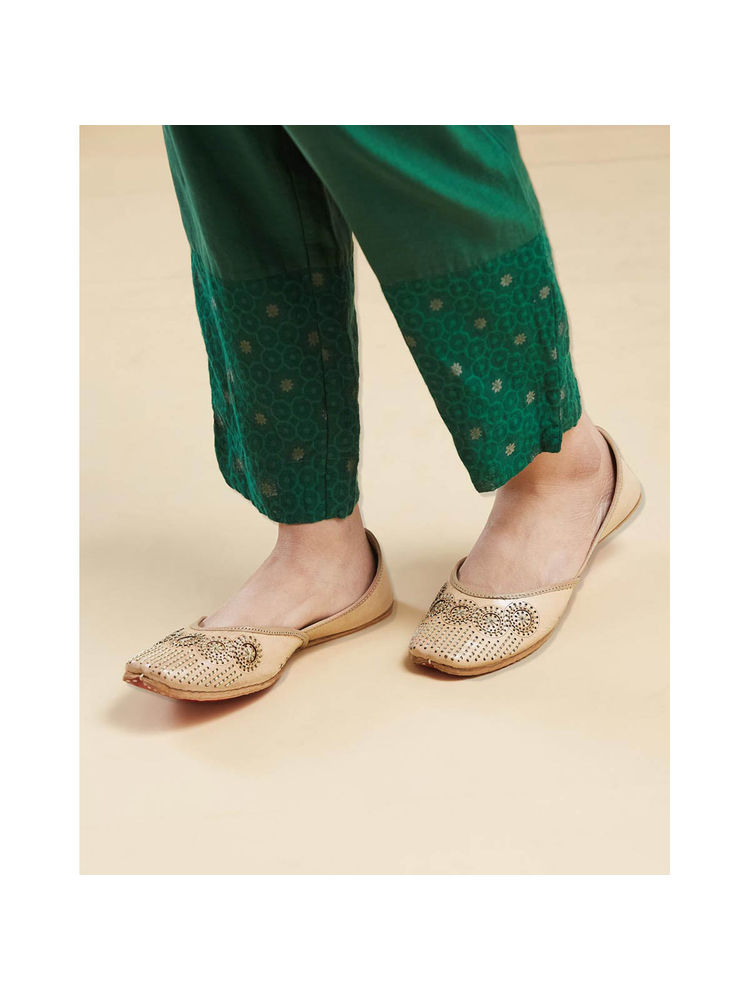 Fabindia Beige Leather Juttis-image-46