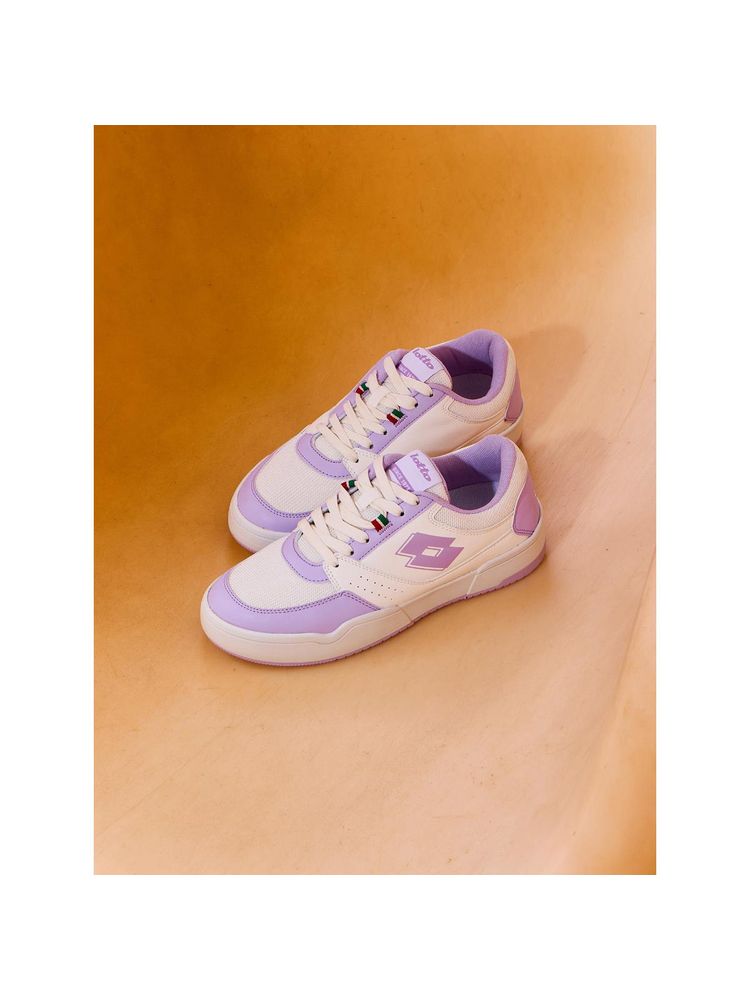 LOTTO Hoop Star Urbano White & Purple Sneakers for Women-picture-15