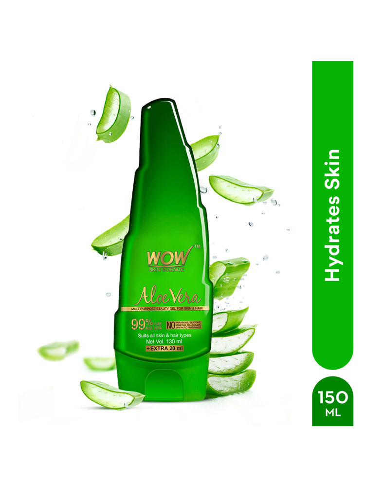 WOW Skin Science Aloe Vera Gel for Face, Skin and Hair -For Both Men and Women