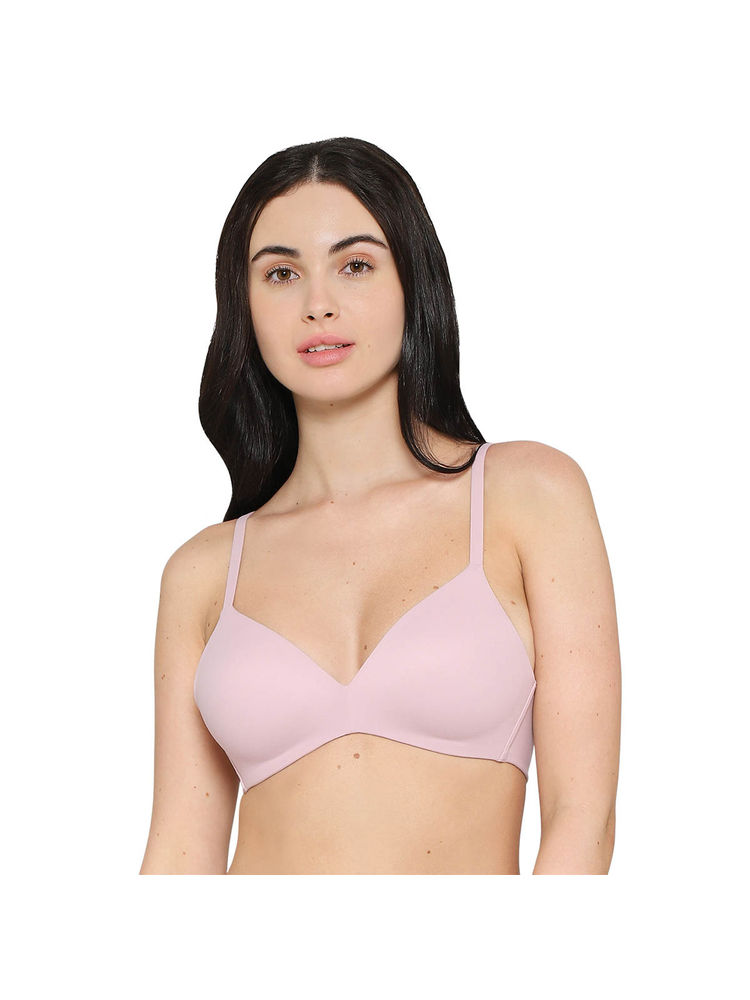 Wacoal Pink Padded Non-Wired 3/4Th Cup Medium Coverage Seamless T-Shirt Bra-image-46