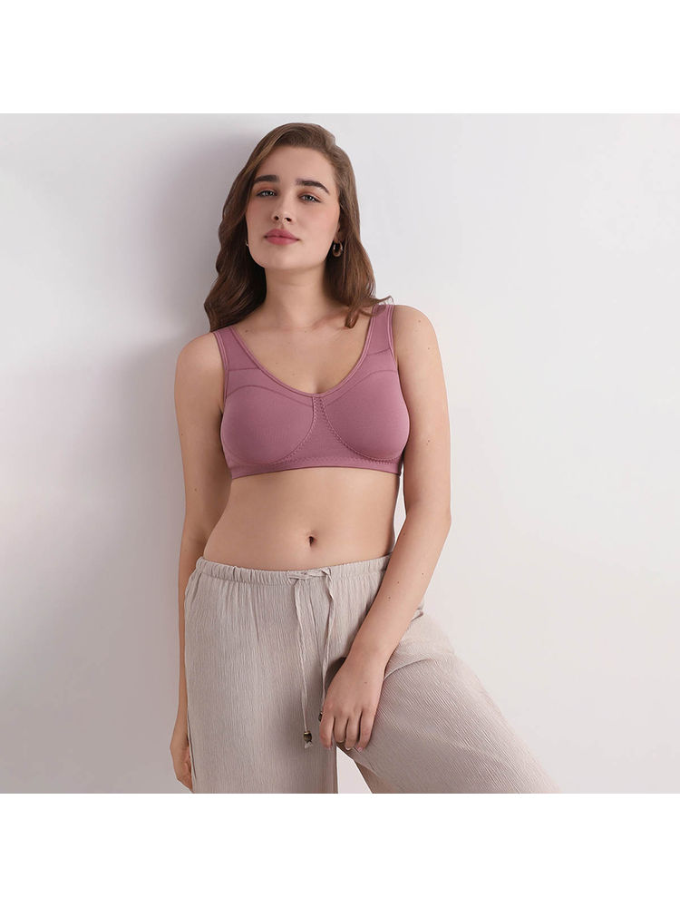 Wacoal Pink Basics All Ease Non-Padded Non-Wired T-Shirt Bra-image-1