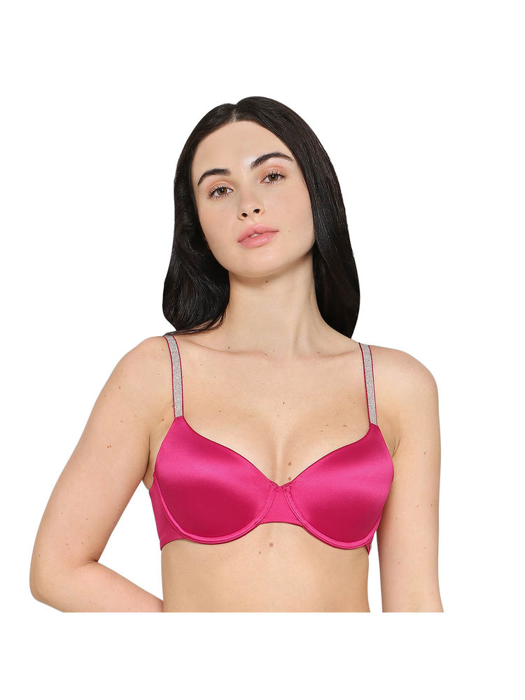 Wacoal Pink Stellar Padded Wired 3/4Th Cup Shimmer Straps T-Shirt Bra-picture-27