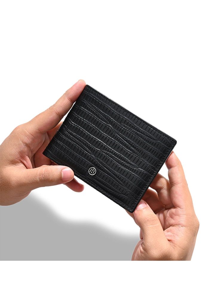 HALDEN Men Black Leather Textured Wallet-picture-21