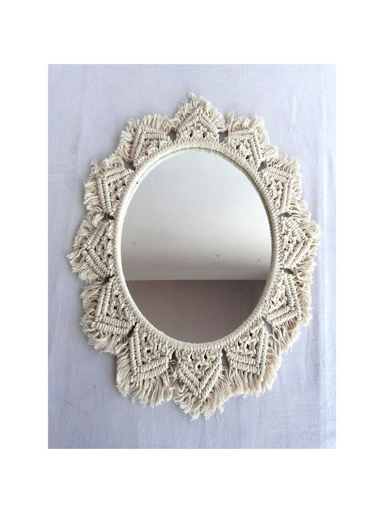 Ecofynd Macrame Wall Mirror