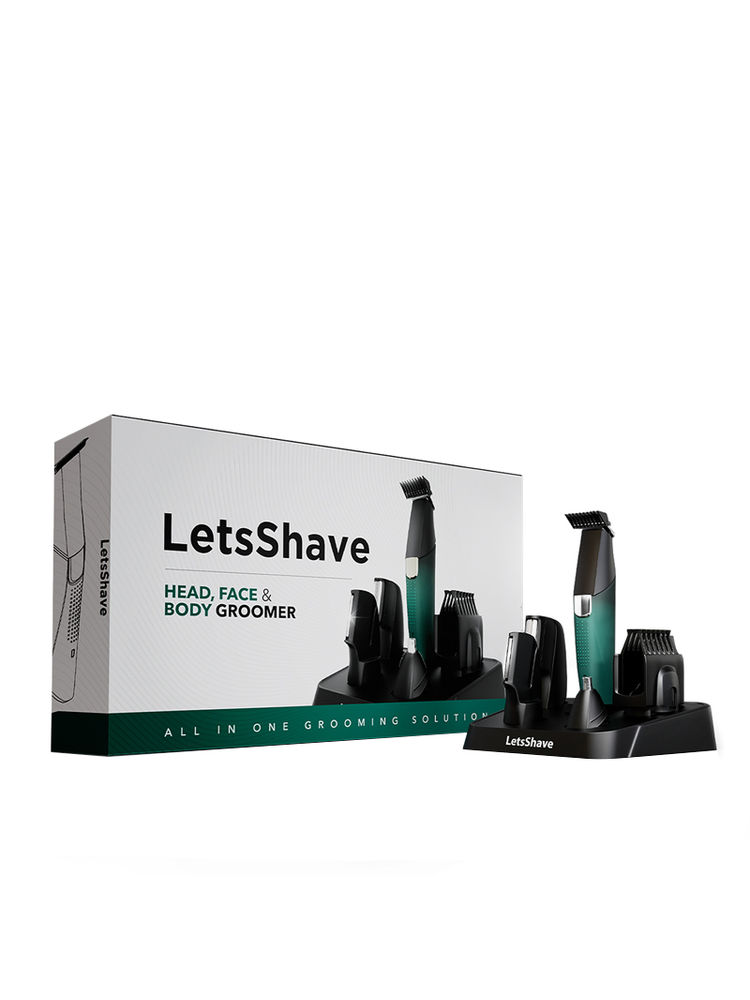 LetsShave Face And Body Groomer For Men, Corded & Cordless, Washable Body, Quick Charging