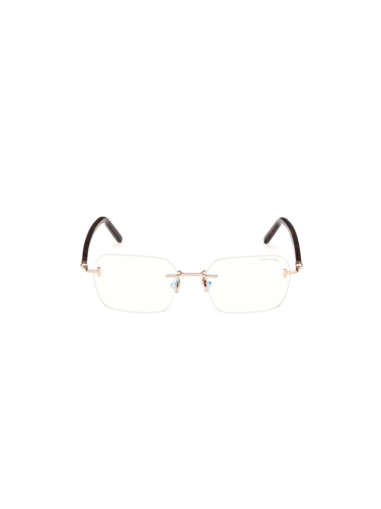 Tom Ford Eyewear Clear Regular Lens Rimless Frame Ft5879-B 55 093 (55)-picture-13