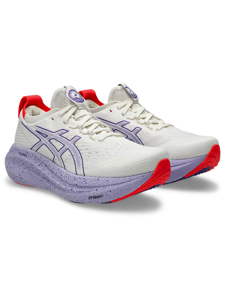 ASICS GEL-NIMBUS 27 TOKYO Women White & Purple Running Shoes-image-18