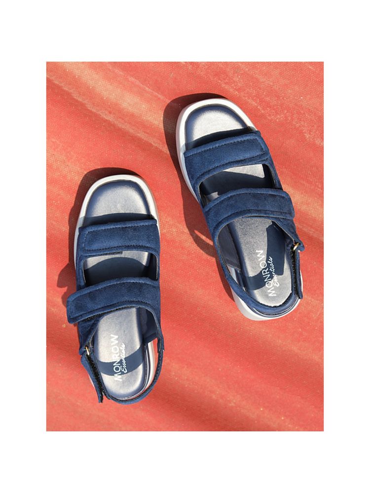 Monrow Eudora Blue Flatform Sandals-picture-14