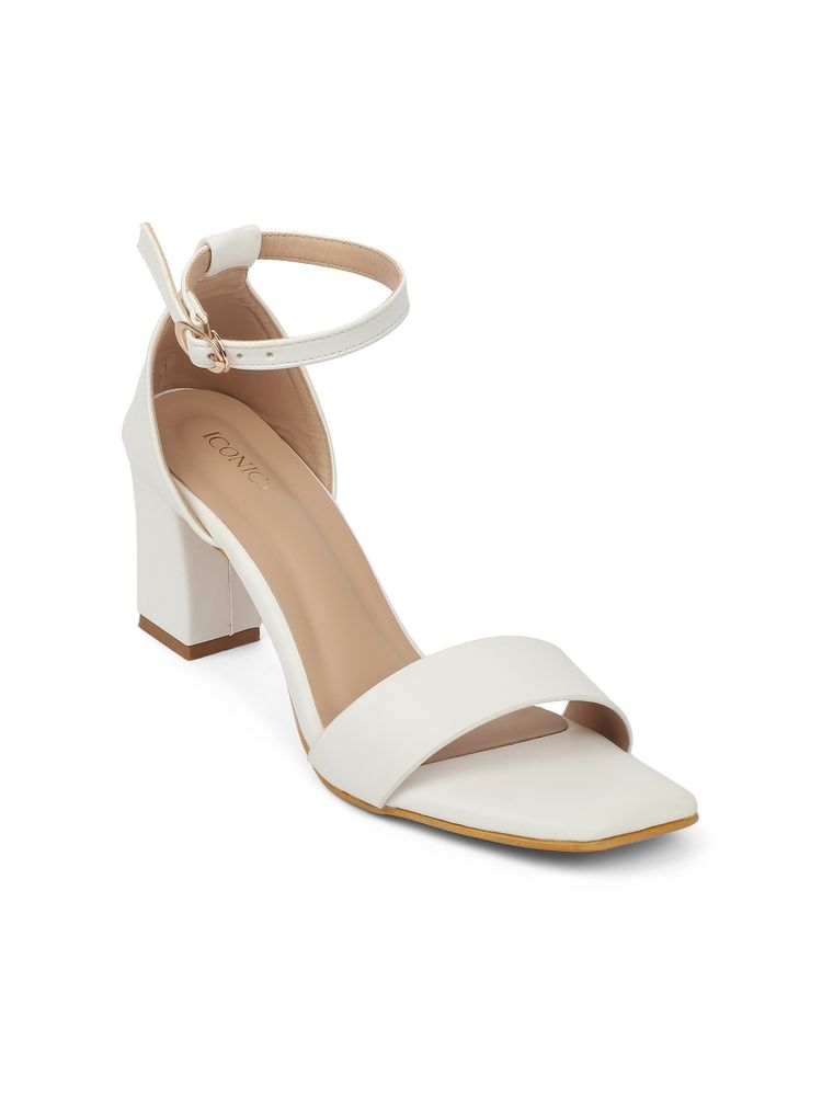 Iconics White Women Solid Heels-picture-46