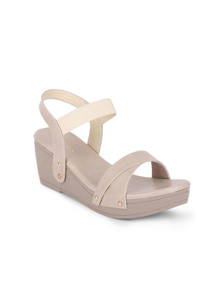 Iconics Cream Women Solid Heels-image-30