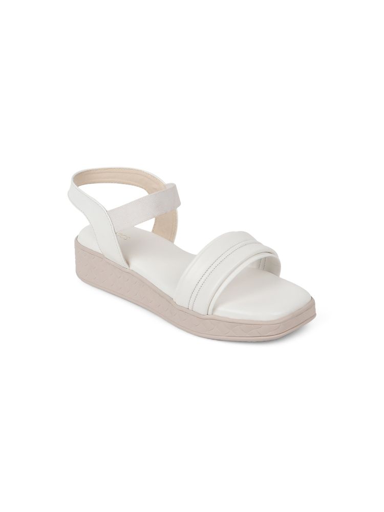 Iconics White Women Solid Sandals-picture-18