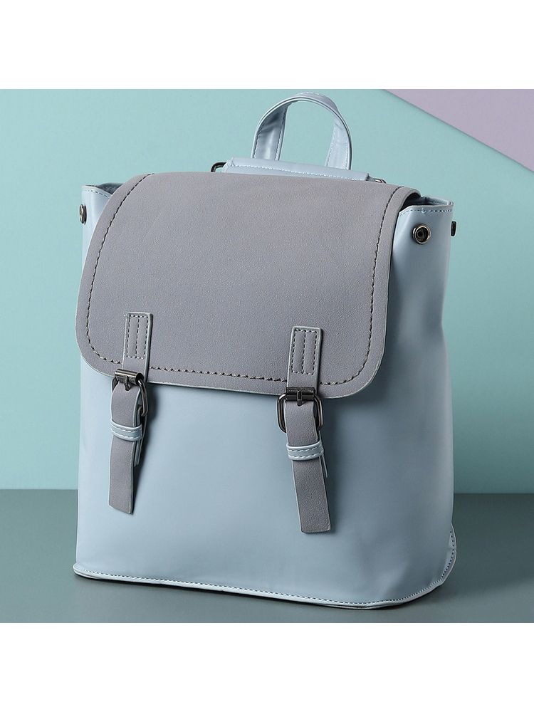 Haute Sauce Women Textured Blue Backpack-picture-17