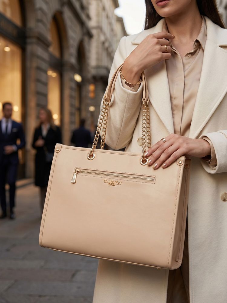 Carlton London Womens Stylish Handbag for Women Cream-image-16