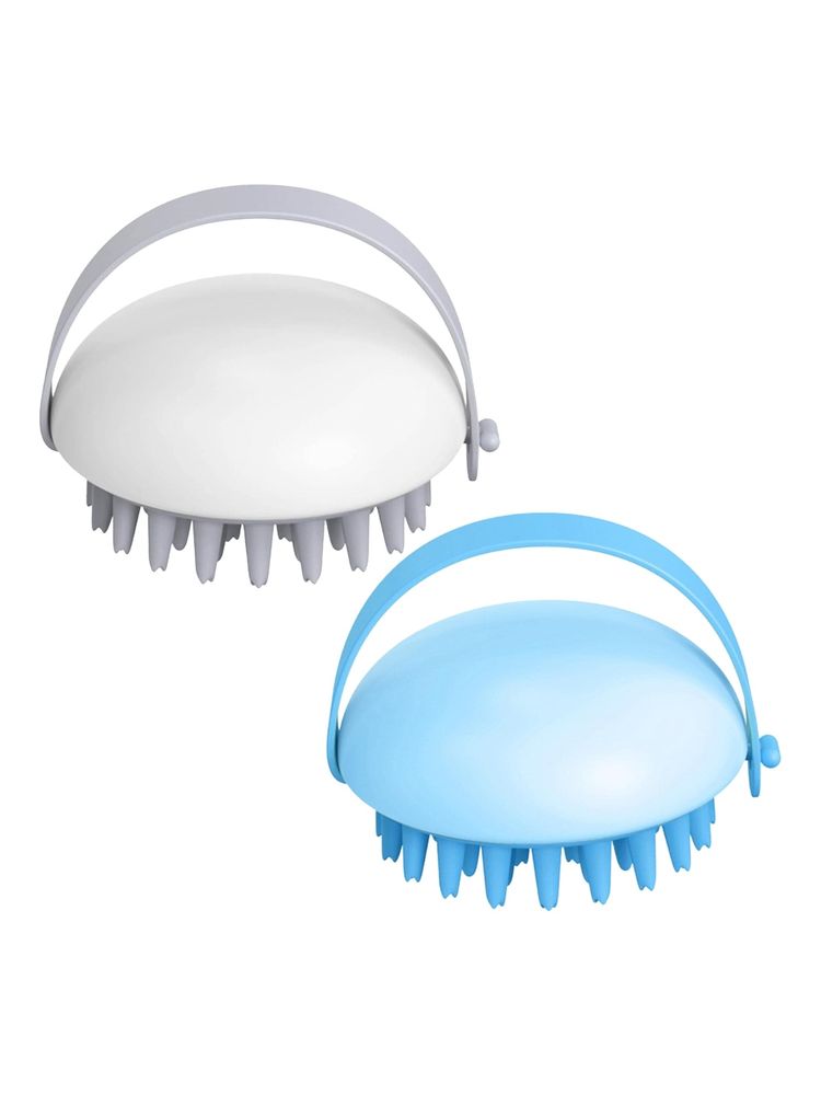 Kuber Industries Hair Massager Shampoo Brush White Blue-picture-17