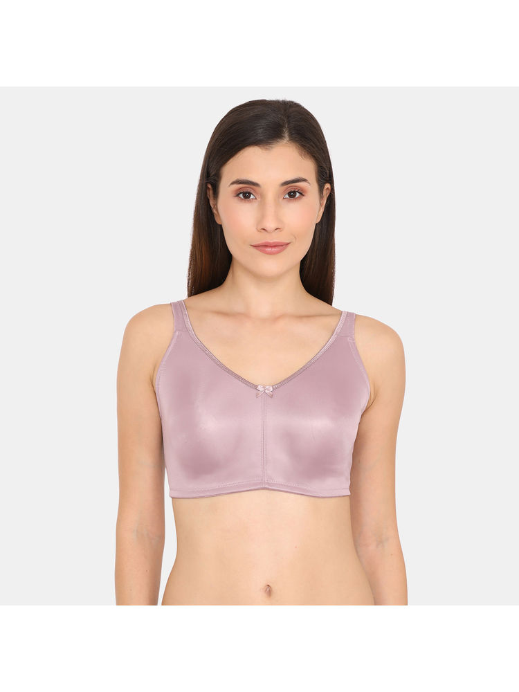 Zivame True Curv Double Layered Wirefree Full Coverage Minimiser Bra - Elderberry-picture-27