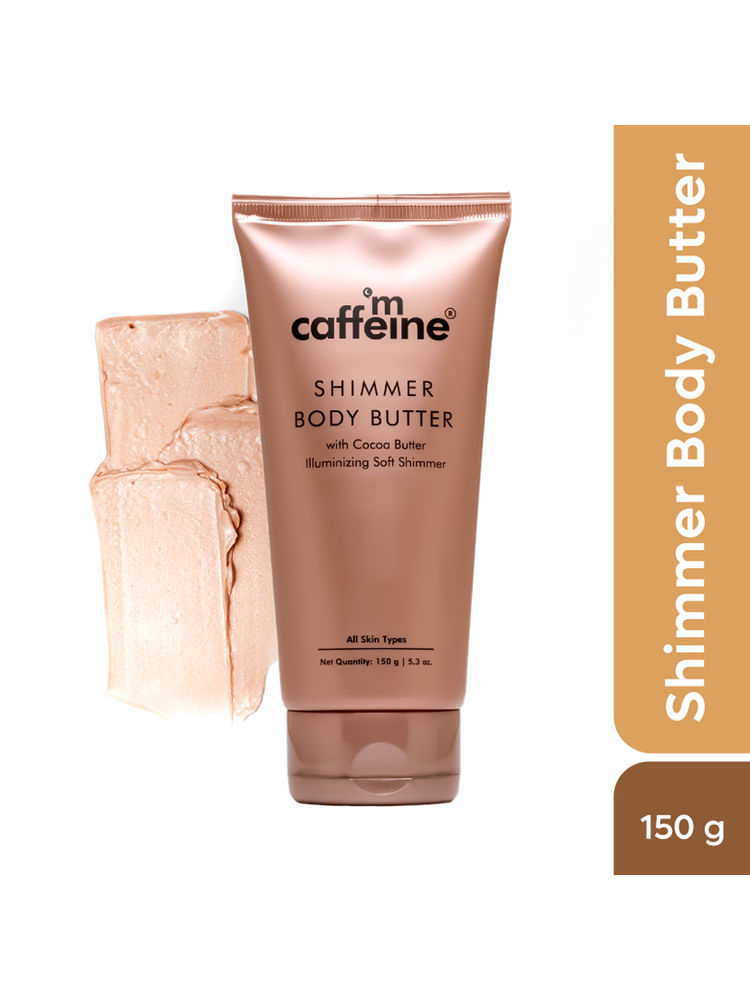 MCaffeine Shimmer Body Butter with Cocoa Butter for Shimmery & Glowing Skin Limited Edition