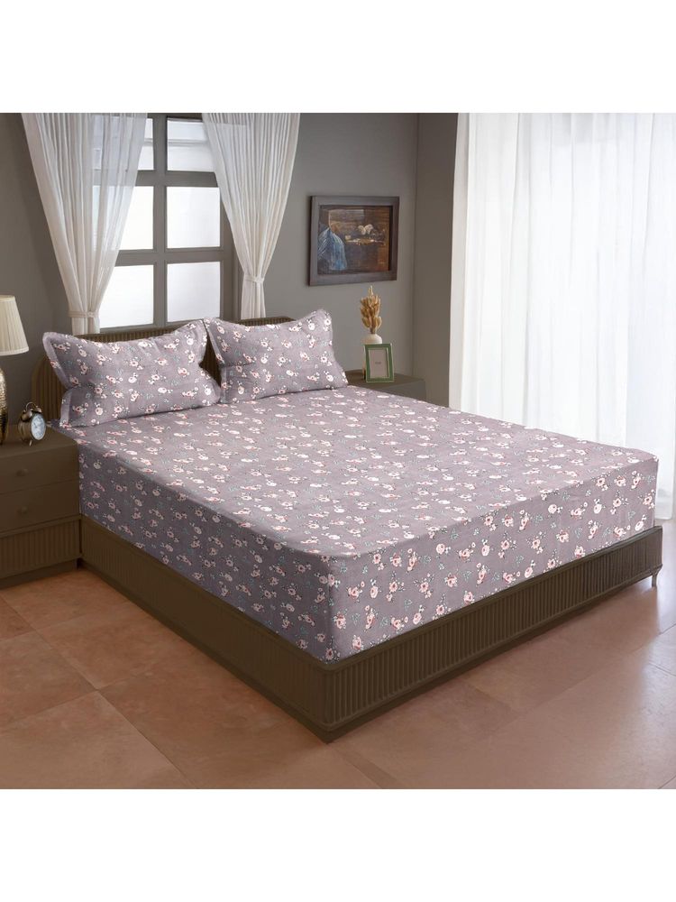 Swayam Floral Multi-Color Double Bedsheet with 2 Pillow Cover-picture-10