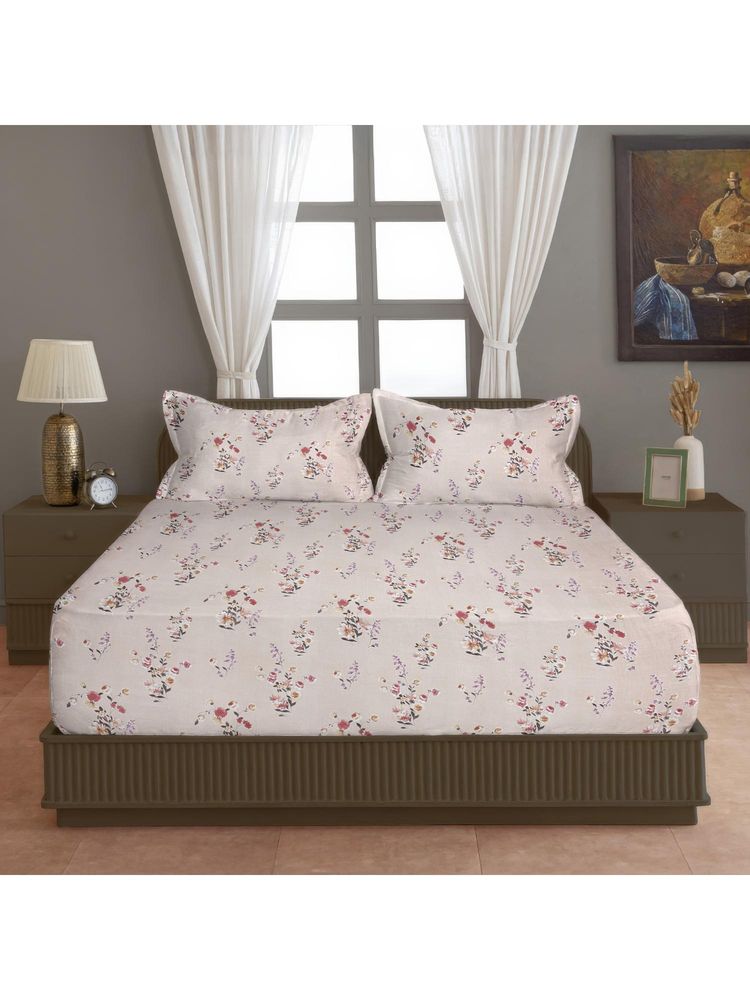 Swayam Floral Multi-Color Double Bedsheet with 2 Pillow Cover-picture-41