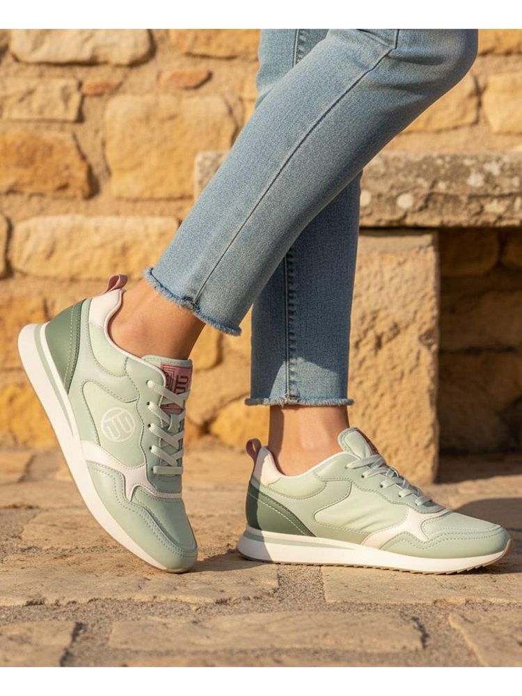 BAGATT Bologna Women Light Green Lifestyle Sneakers-image-16