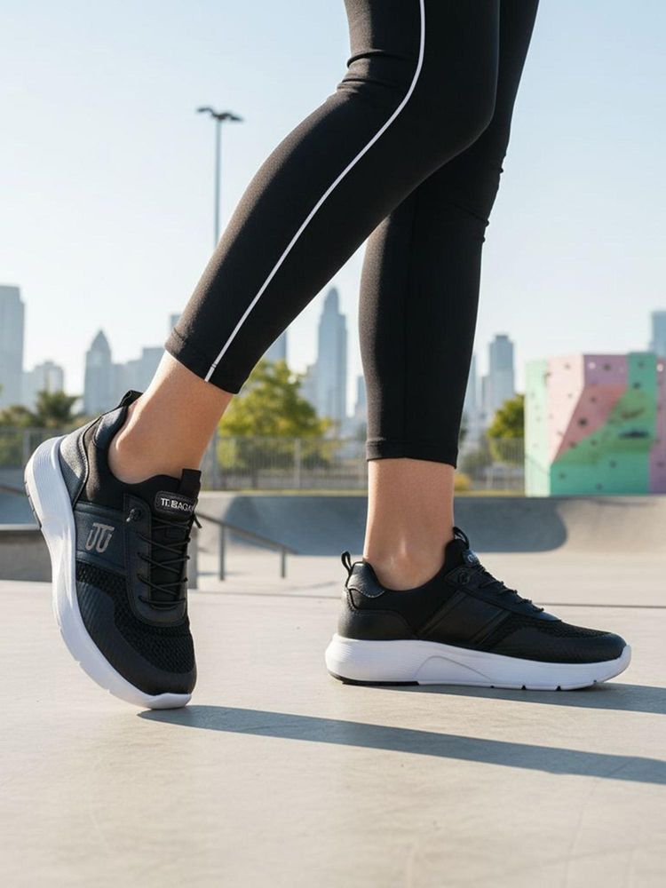 BAGATT Mirka Comfort Black Womens Athleisure Sneakers-image-6