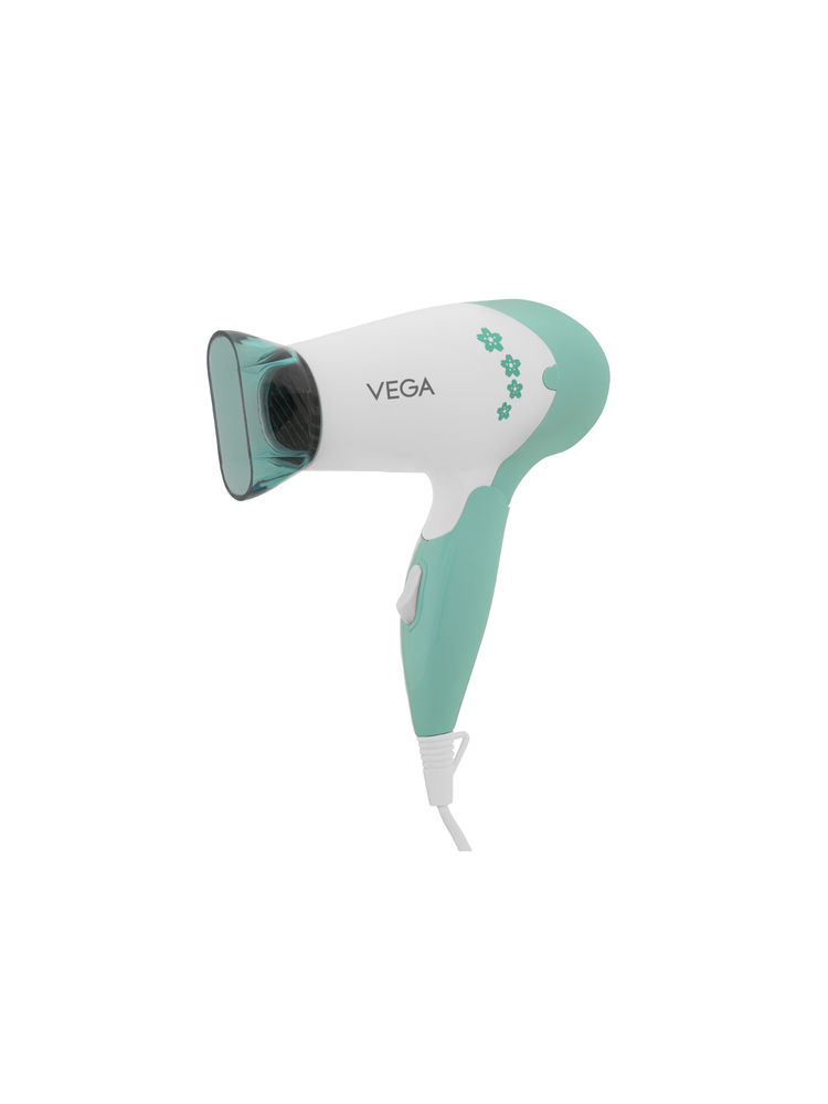 VEGA Insta Glam Foldable 1000 Watts Hair Dryer with 2 Heat/Speed Settings, VHDH-20N, (Made in India)
