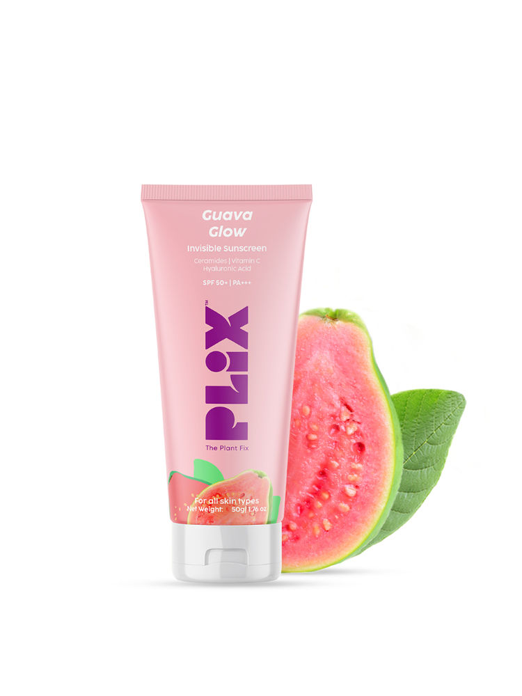 PLIX SPF 50+ Guava Glow Invisible Sunscreen Gel For UV A, UV B Protection with Ceramides and Vit C-picture-32