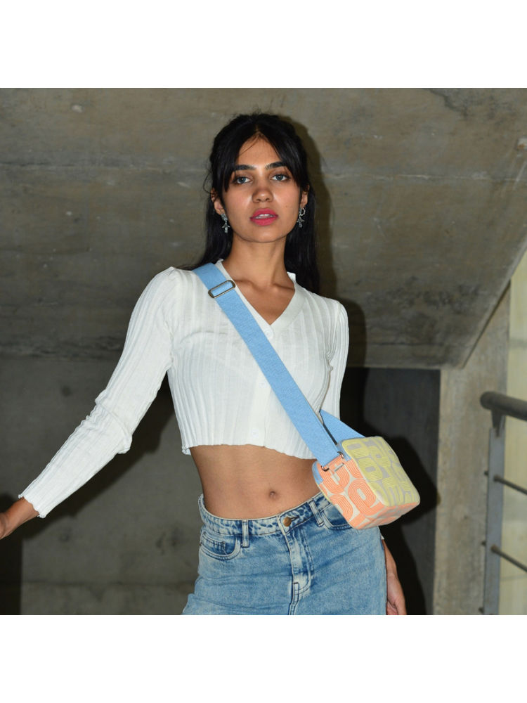 EcoRight Yellow Unisex Crossbody Box Sling Bag