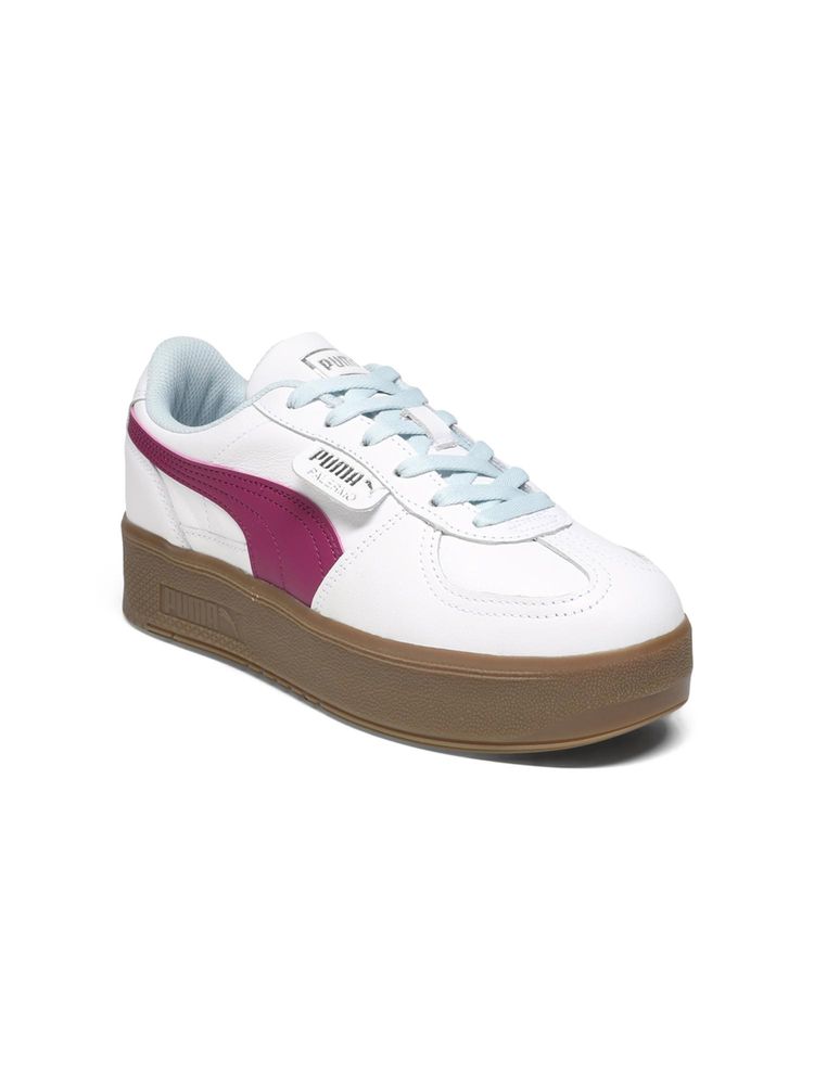 Puma Palermo Elevata Women Leather White & Pink Sneakers-picture-31