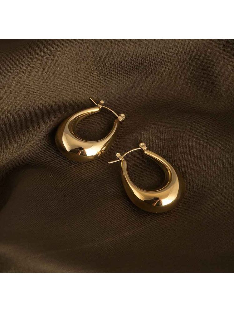 Palmonas U-Shaped Chunky Hoop Earrings-picture-21