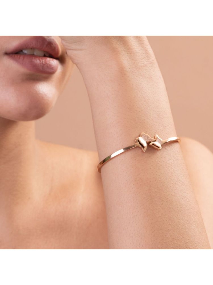 Palmonas Stainless Steel Butterfly Charm Cuff Bracelet-image-27
