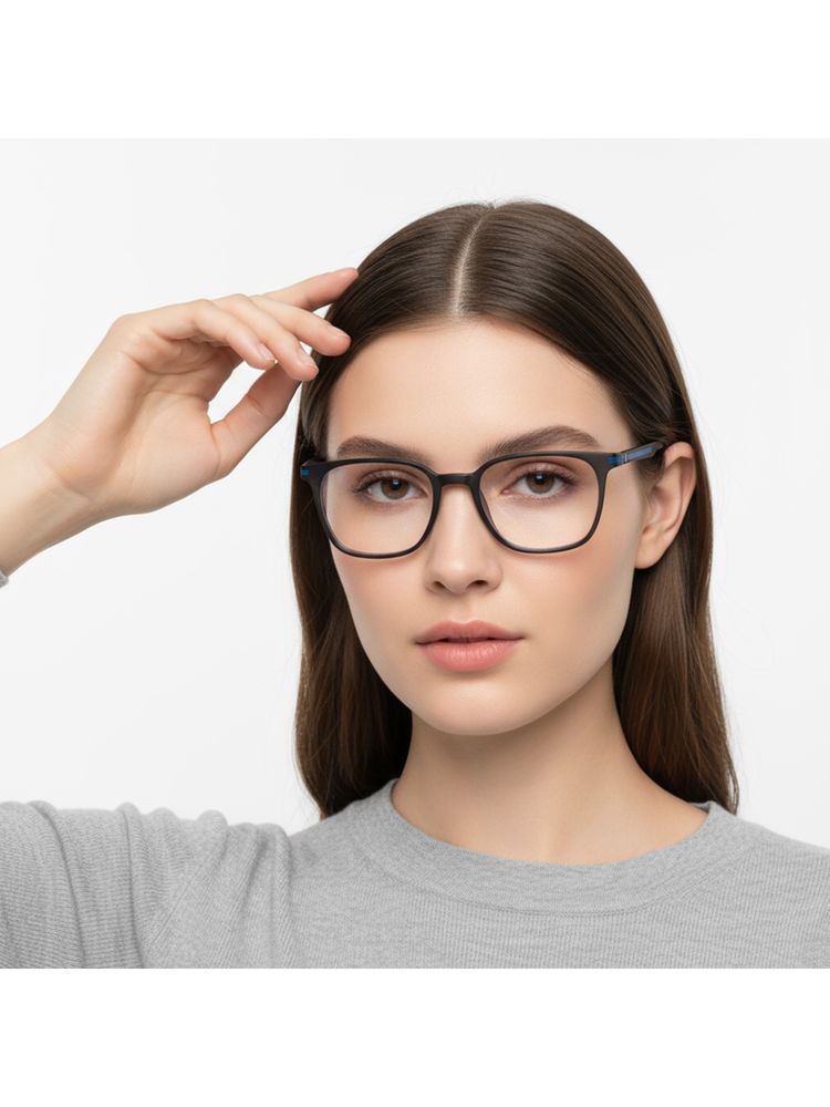 HASHTAG EYEWEAR Unisex Blokz Clear Lens Square Full Rim Eyeglass-Nekcc-1160062-Blk (51)-picture-21