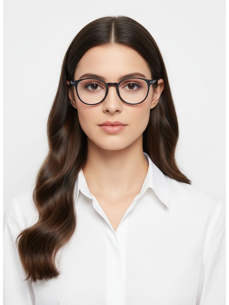 HASHTAG EYEWEAR Unisex Idefend Clear Lens Round Full Rim Eyeglass-Nekcc-1160092-Blk (49)-image-19