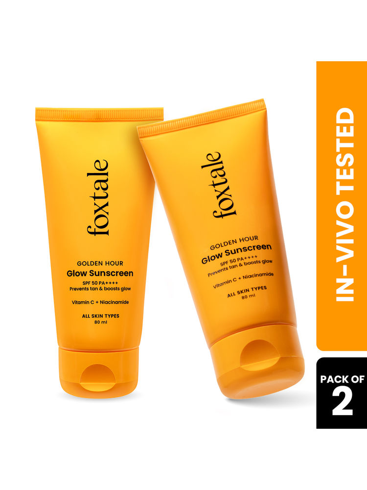 Foxtale Glow sunscreen SPF 50, In-Vivo Tested 100% New-Gen UV Filters Pack of 2-picture-18