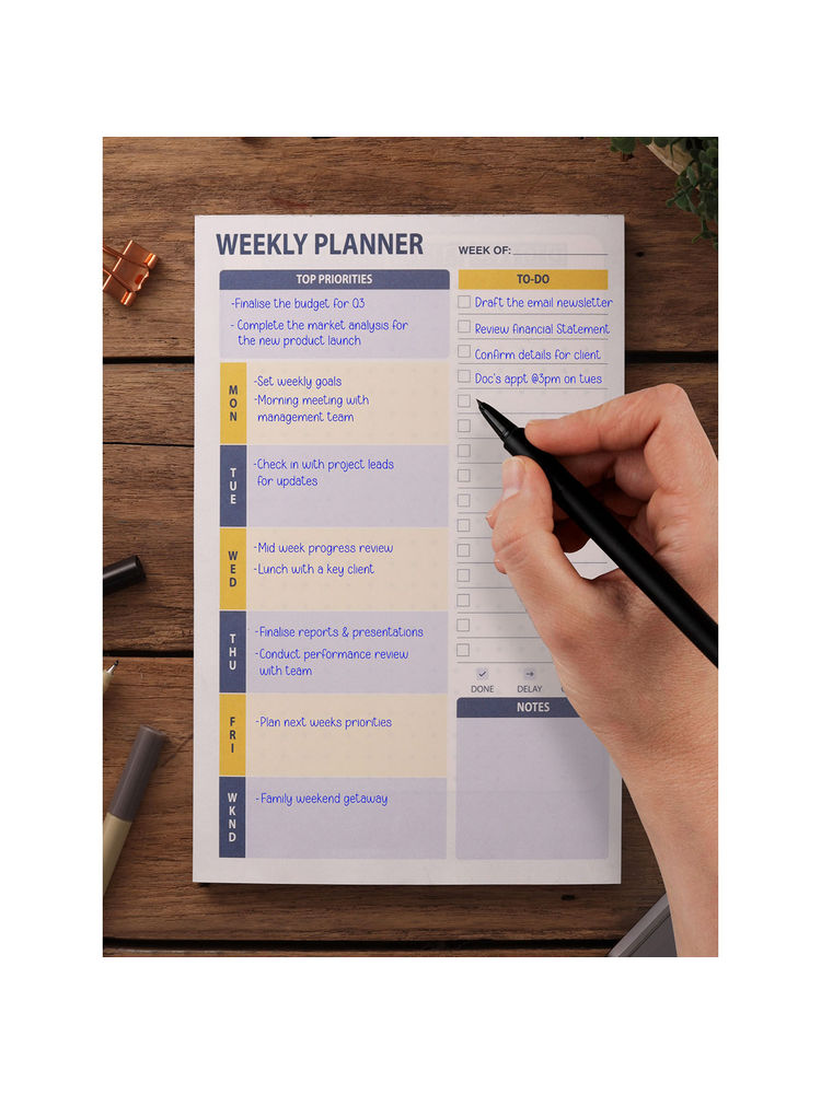 Doodle Collection Doodle A5 Undated Weekly Planner Notepad with 50 Tear Off Sheets - Weekly 02-picture-14