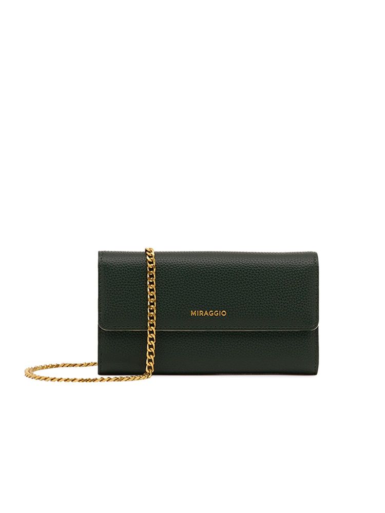 MIRAGGIO Lorna Solid Wallet With Detachable Strap - Green (M)-picture-11