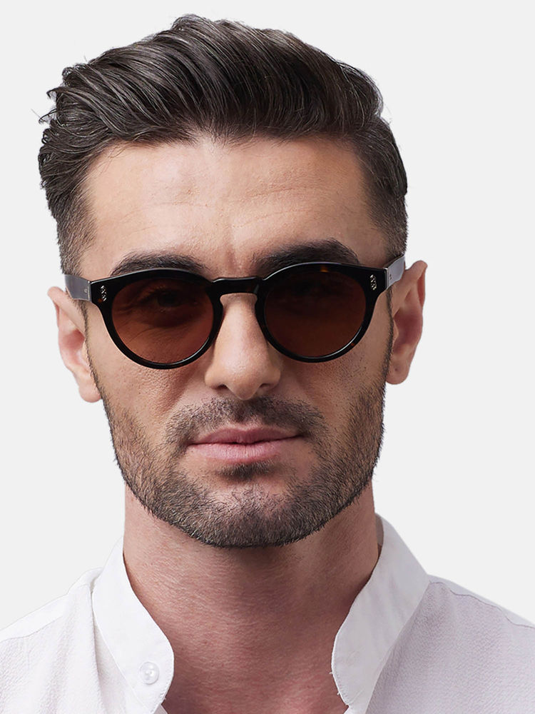 Shisen Fox Enmei Dark Brown Frame Brown Lens Sunglasses (49)-image-7
